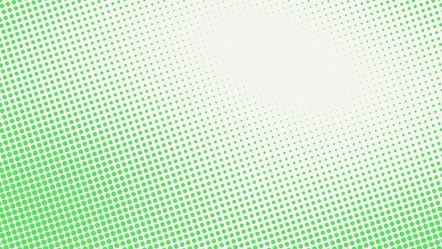 Abstract green halftone pattern background with gradient dots for