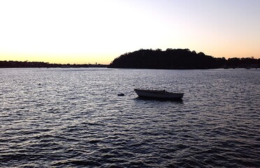 boat at sunset © Samantha