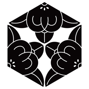 家紋です。六角形三つ割り橘といいます