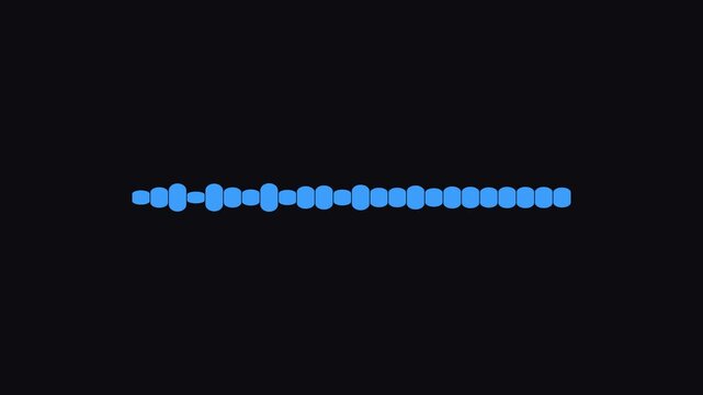 Blue audio frequency equalizer waveform sound spectrum loop animation