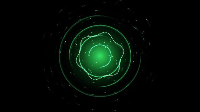 Abstract Quantum Green Portal Genesis Seamless Loop with #ff0055 so...