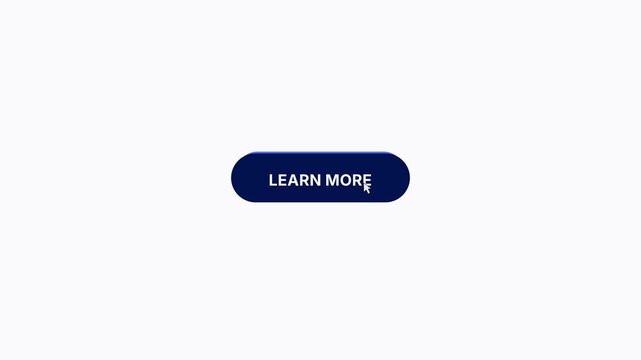 Learn more button hover interaction animation on clean white background