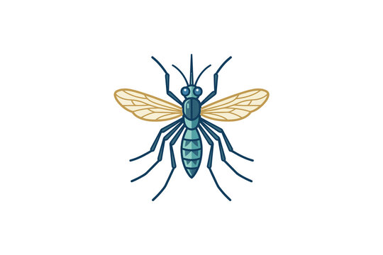 Stylized Mosquito Vector Illustration