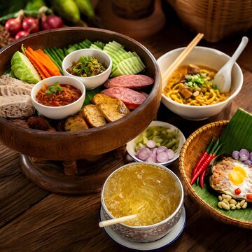 Flavors of the North. Traditional Northern Thai dishes served together for the ultimate dining experience.