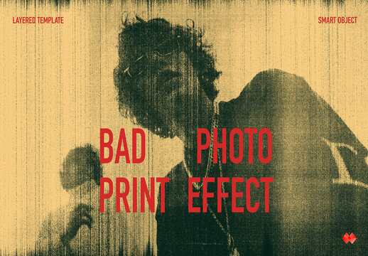 Distressed Olive Photocopy Bad Print Photo Effect With Vertical Scan Scratches