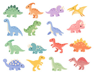 Cute Dinosaur Vector Collection for Kids © lollycatus