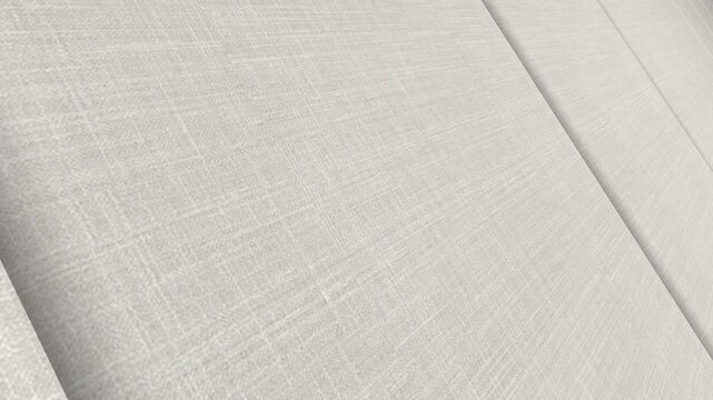 Cinematic Movement Along Italian Light Fawn Beige Wool Linen Crosshatch Fabric with Angled Camera Perspective, Soft Lighting and Detailed Textile Patterns