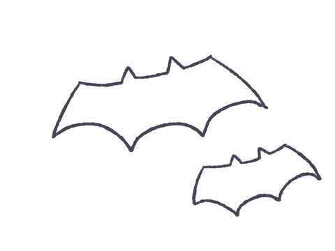 Hand Drawn Small Halloween Bat Illustration