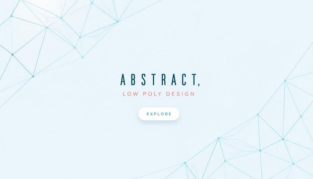 Abstract polygonal structure background of cyberspace in geometric style vector