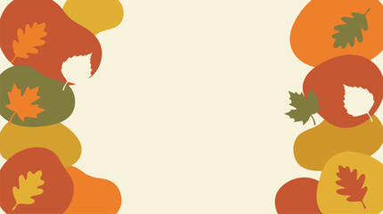 A beautiful and festive thanksgiving background featuring vibrant autumn leaves in a vector illustration perfect for holiday greetings and designs © MstFatema