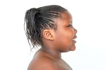 Child smiling side profile portrait. © Rawpixel.com