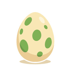 Beige Dinosaur Egg Illustration © Rendi