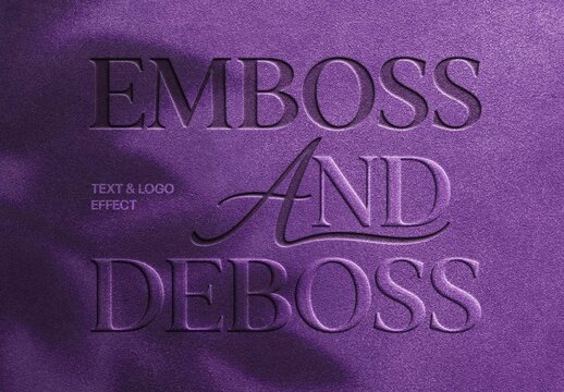 Emboss & Deboss Text Effect For Poster And Social Media Design