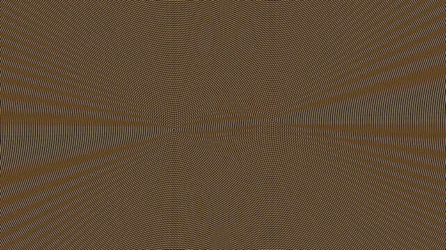Luxurious gold moire interference rings shifting on black, seamless loop