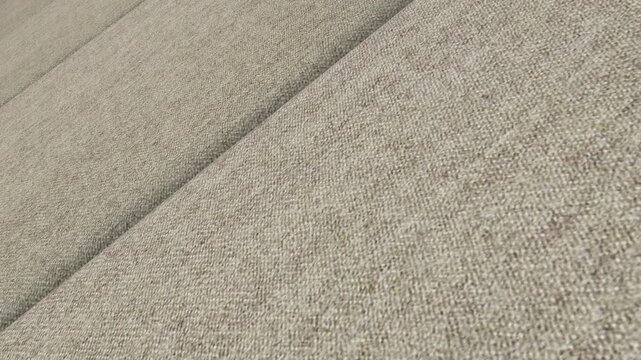 Gentle Cinematic Movement Along Italian Oatmeal Melange Wool Flannel Fabric with Angled Camera Perspective, Warm Lighting and Soft Blended Textile Details