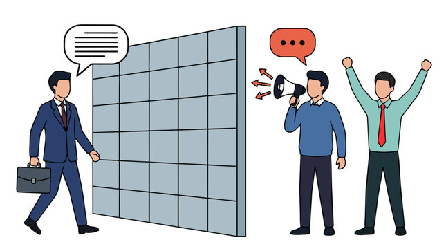 Communication barrier in business illustrating miscommunication and lack of understanding