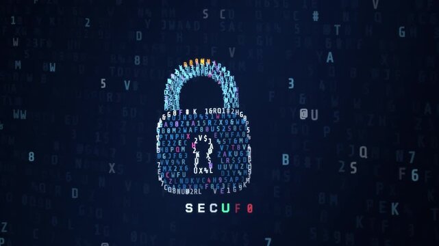 Digital Padlock Transitioning from Secure to Unlocked Representing a Cybersecurity Data Breach.