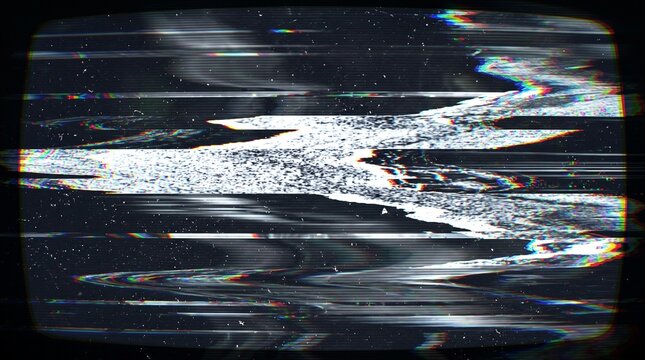 Retro TV glitch background screen CRT monitor noise video static error digital distortion wave artifact texture vintage video tape interference overlay signal failure abstract design