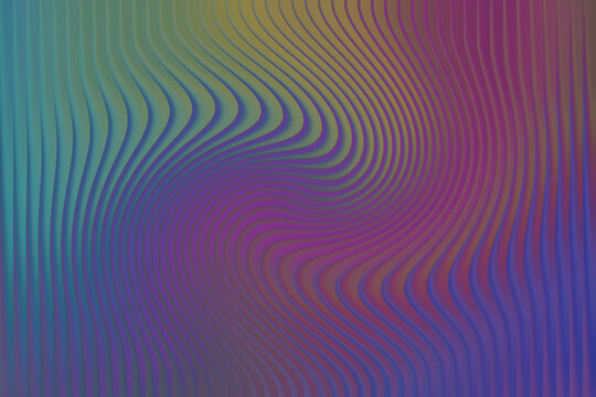 Abstract wavy lines background with gradient colors digital art