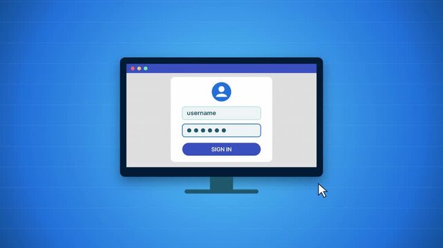Secure Account Login Screen Password Authentication