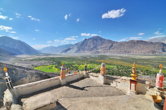 Diskit Monastery also known as Deskit Gompa or Diskit Gompa  - the oldest and largest Buddhist monastery  in the Nubra Valley of Ladakh, India.