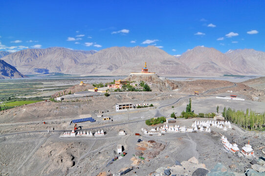 Diskit Monastery also known as Deskit Gompa or Diskit Gompa  - the oldest and largest Buddhist monastery  in the Nubra Valley of Ladakh, India.