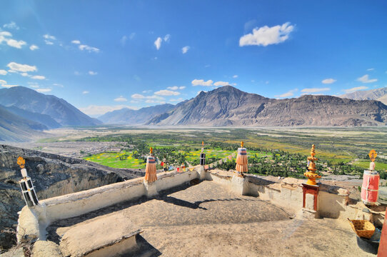 Diskit Monastery also known as Deskit Gompa or Diskit Gompa  - the oldest and largest Buddhist monastery  in the Nubra Valley of Ladakh, India.