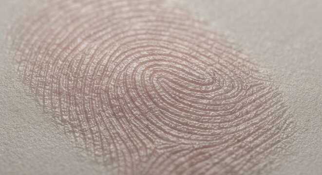 Macro close-up of human skin ridges showing a detailed fingerprint pattern