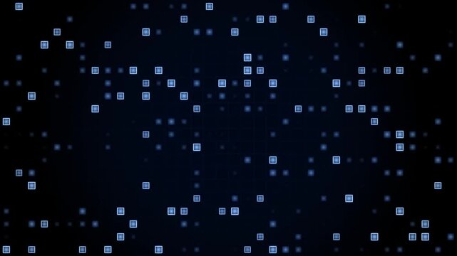 Abstract Cybernetic Data Stream Grid Seamless Loop with #ff0055 sol...