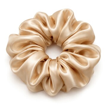 Elegant satin scrunchie for hair.