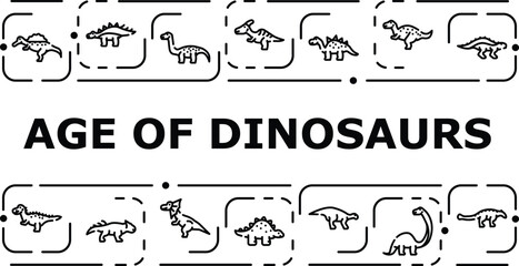 Age of dinosaurs concept. Triceratops extinction, jurassic mesozoic, mammals cretaceous icon vector illustration © sevector