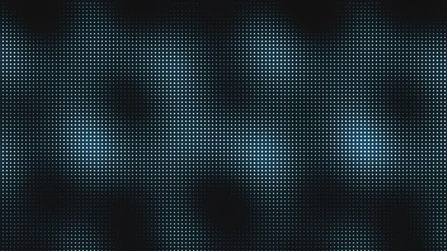 Futuristic digital LED screen background with glowing blue pixels, abstract high-tech data grid for cyber security, dark electronic display texture