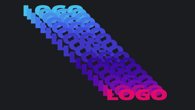 Bouncing Logo Screensaver with Colorful Trails