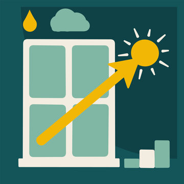 Window of Opportunity Flat Vector Concept Illustration