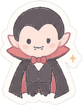 Little Vampire With Red Collar Cape