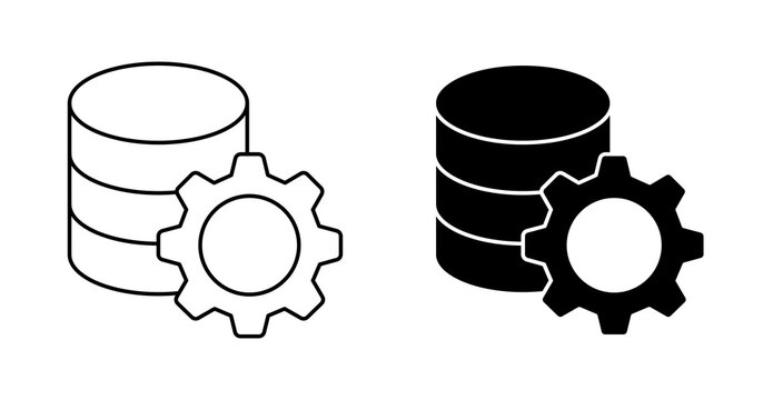 Database Development Icon, Structured Data Storage and Management