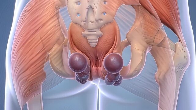 Hemorrhoids anatomy in human body
