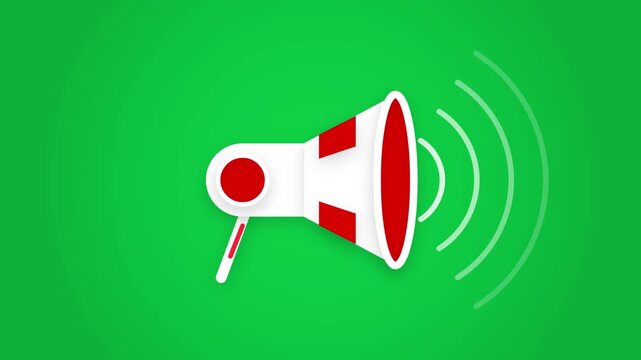 Abstract Retro Megaphone Announcement