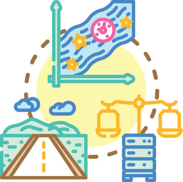 Steady state progression vector concept showing consistent business growth, career development, and sustainable progress through a continuous journey of learning and adaptation