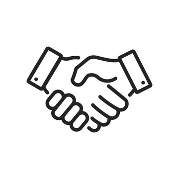handshake icon, friendly handshake icon for apps and websites, Vector illustration