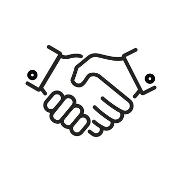 handshake icon, friendly handshake icon for apps and websites, Vector illustration