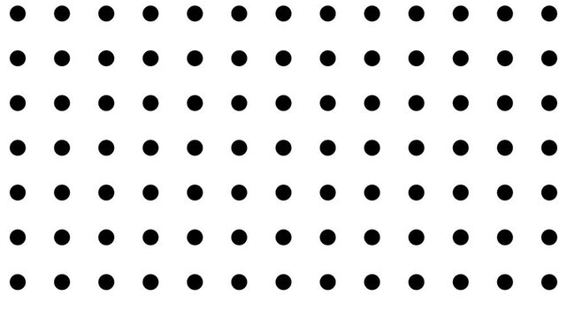 Black dot grid pattern seamless loop medical technology interface, seamless loop on white background animation. Animated Video 4K