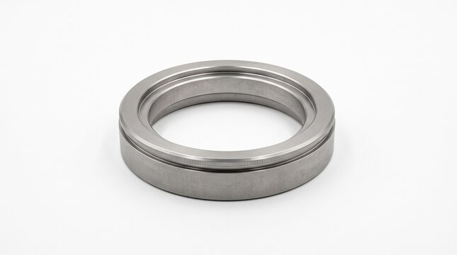 High-pressure desalination pump impeller wear ring segment. Micro-machined super duplex alloy metal for industrial water pumps. Macro precision hardware.