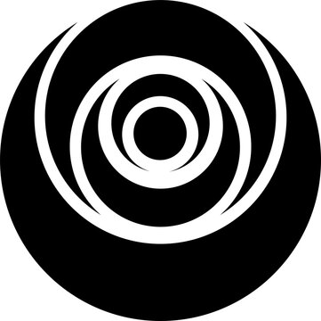 black and white circle
