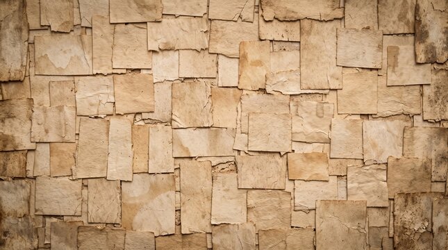 Abstract wooden wall background with varying rectangular blocks creating a textured and modern architectural design