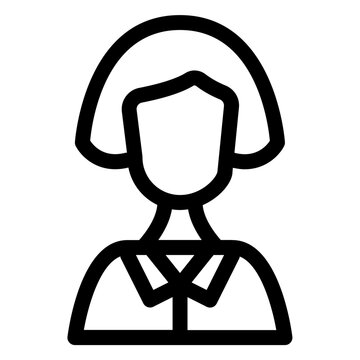 Female Teacher Woman Educator Professor Line Icon