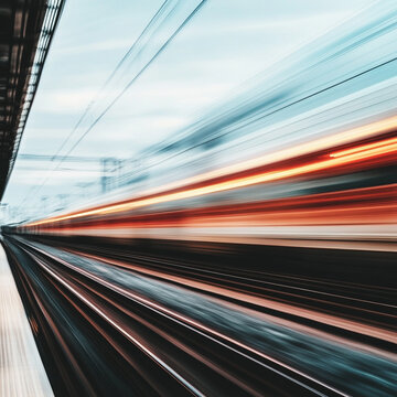 A speeding train