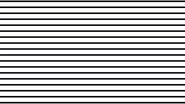 Horizontal black stripes on white background for abstract patterns and textures.