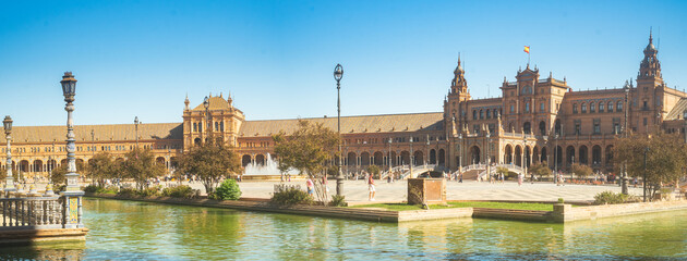 Sevilla, Andalusia, Spain - September 20, 2026 :The famous Square of Spain, in Spanish Plaza de Espana. © rastkobelic