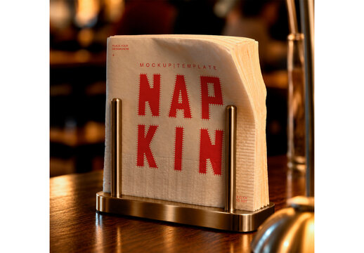 Table Napkin Dispenser Holder Mockup